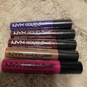 NYX Liquid Suede Cream Lipstick Set - Multiple Shades (Pink, Brown, Purple, Tan)